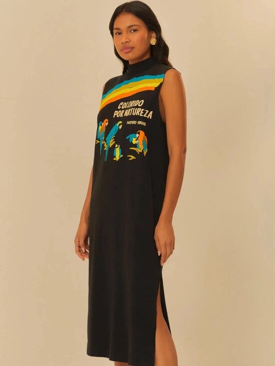 FARM Rio Dresses & Skirts - Farm Rio Black T-Shirt Dress